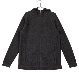 Lululemon Men’s 100% Merino Wool Full Zip Hooded Sweater Cardigan Hoodie Medium